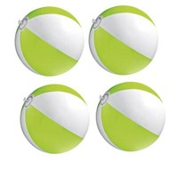 4X Strandball / Wasserball / Farbe: ApfelgrüN-Weiß