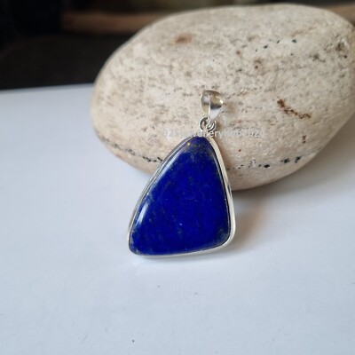 Nice Lapis Lazuli Gemstone Pendant 925 Sterling Silver Gift For Her ItemPG4781