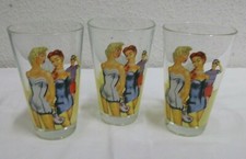 Collection Années 50 Corset Verres À Boire 3 Pièces Pin Up Rockabilly Vintage