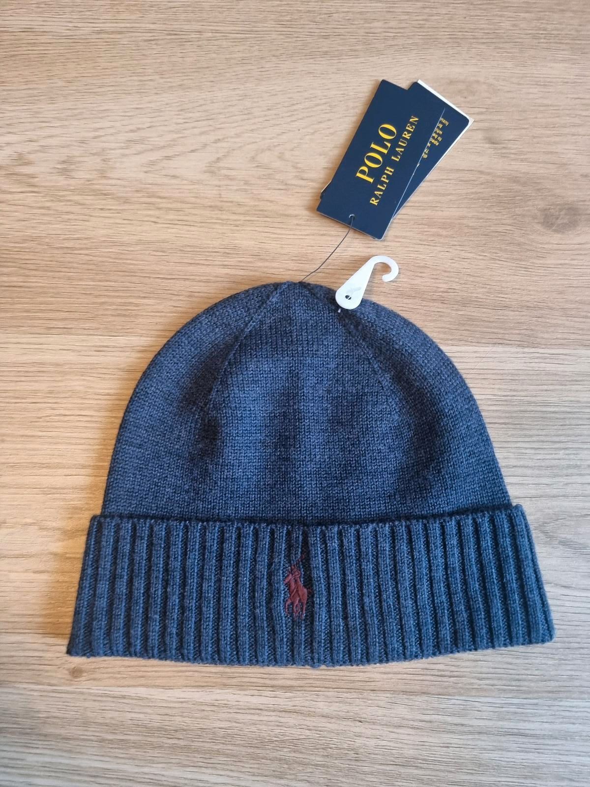 NUOVO ralph lauren BLU MERINO cool polo PONY 1SFA BERRETTO CAPPELLO BERRETTO UNISEX INVERNO
