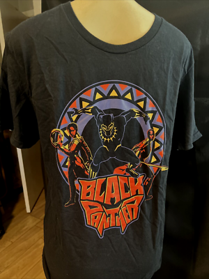 Black Panther END GAME T Shirt Mens MED Marvel Avenger Tee Black