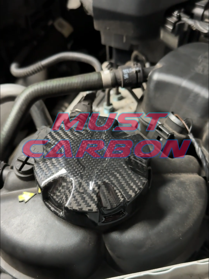 For BMW F10 F30 F80 Carbon Fiber Radiator Coolant Reservoir Expansion ...