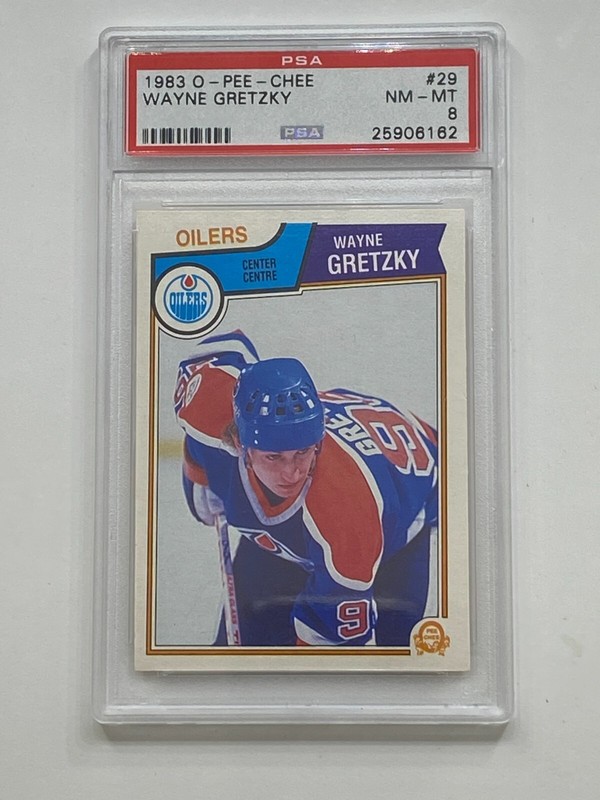 1983-84 O-PEE-CHEE #29 Wayne Gretzky PSA Graded NM-MT 8 Edmonton Oilers NHL HOF