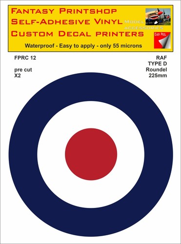 RC RAF Roundels Doppelpack Vinyl Aufkleber Aufkleber Typ D Roundel 75-290 mm FPRC12 - Bild 7 von 10
