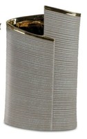 Formano Vase Oval Grau Gold Ca. 22 Cm Hoch Keramik Reliefiert Goldsand 754233