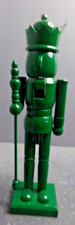 HOLIDAY HOME 14 INCH CHRISTMAS NUTCRACKER- BLACK ROD GREEN NUTCRACKER