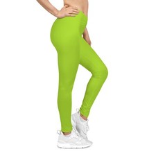 Bold Lime Green Women's Casual Leggings, Workout Leggings, Athleisure Pants,Yoga
