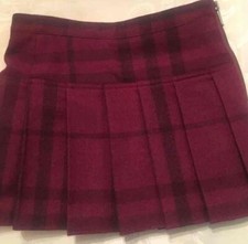 Authentic Burberry girls pleated plaid skirt