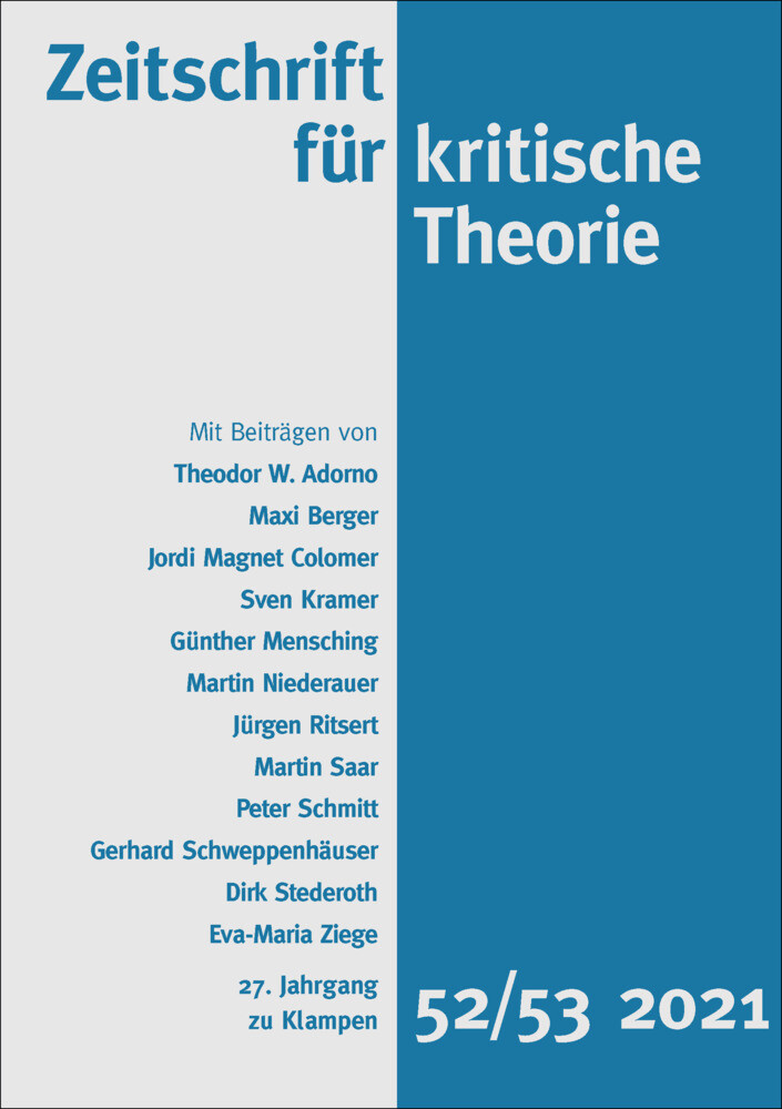 Thumbnail - Zeitschrift Für Kritische Theorie / Zeitschrift Für Kritische Theorie,