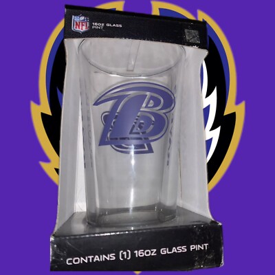 Baltimore Ravens 16oz Pint Glass NFL Boelter Brands NIB | eBay