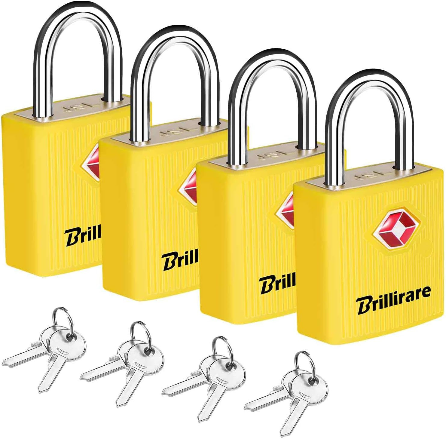 Locks With Keys, Travel Padlock, Zinc Yellow