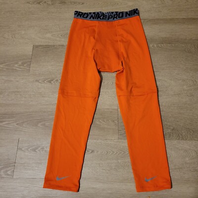 Nike Pro 3/4 Training Tights Compression Pants Orange 614890-888