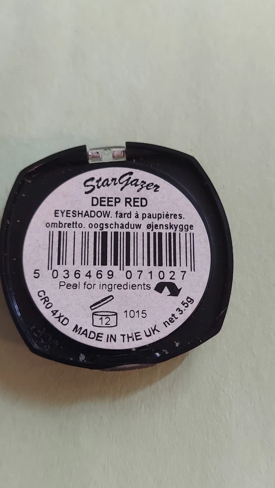 STARGAZER DEEP RED PRESSED PIGMENT SHADOW/FACE/BLUSH 3.5 G MADE IN THE U.K. - Image 2 of 2