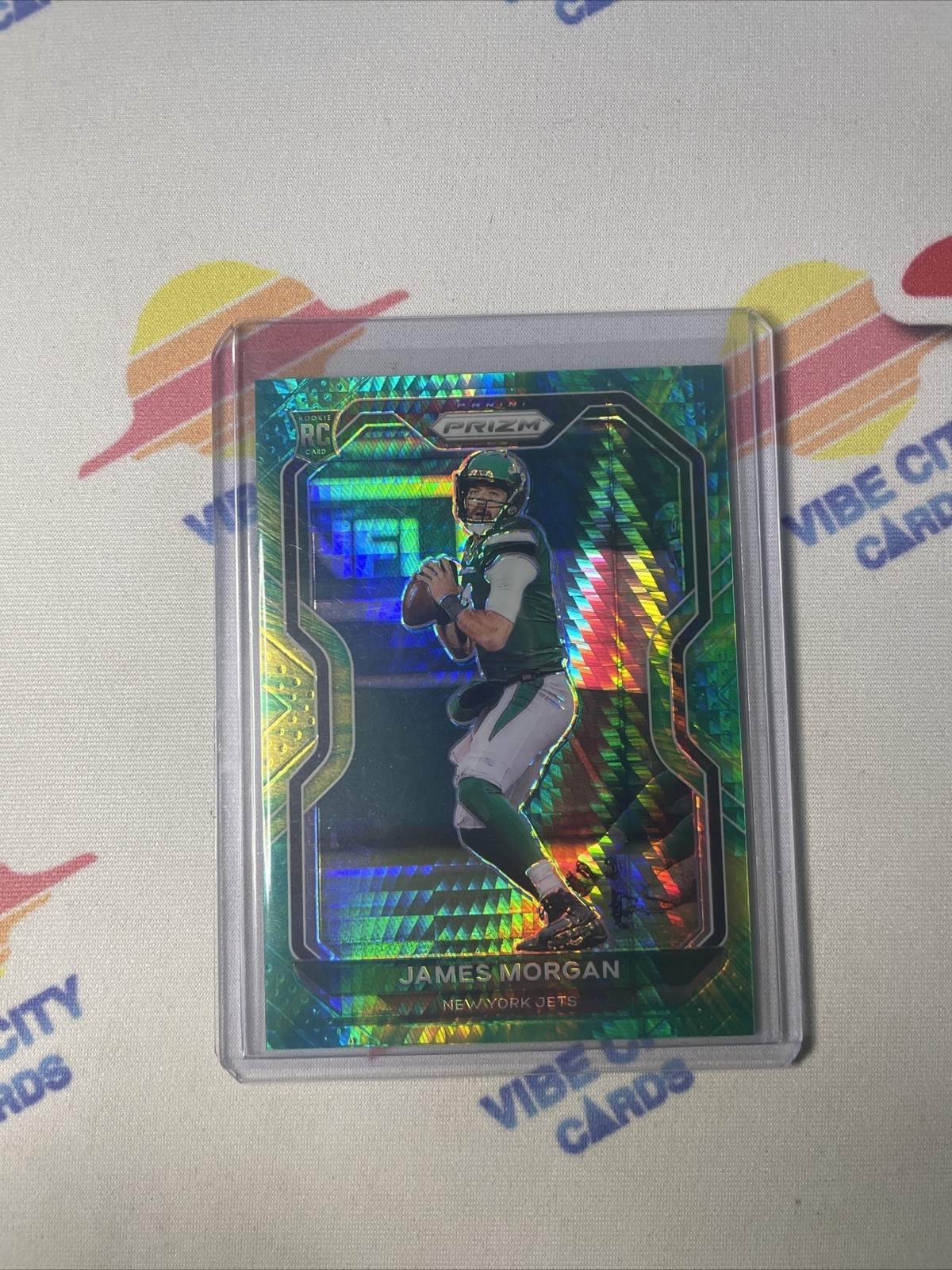2020 Panini Prizm Rookie Neon Green Pulsar Prizm James Morgan #356 Rookie RC