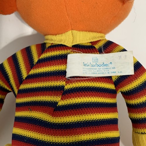 Vintage Sesame Street ERNIE Knickerbocker 11" Stuffed Plush Toy Blue Red Stripes - Picture 8 of 11