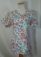 Life Medical Scrub Top Shirt Sz S Short Sleeve