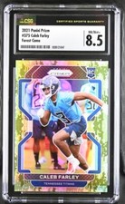 2021 Panini Prizm Caleb Farley #375 Forest Camo Rookie RC /15 CSG 8.5 NM/Mint+