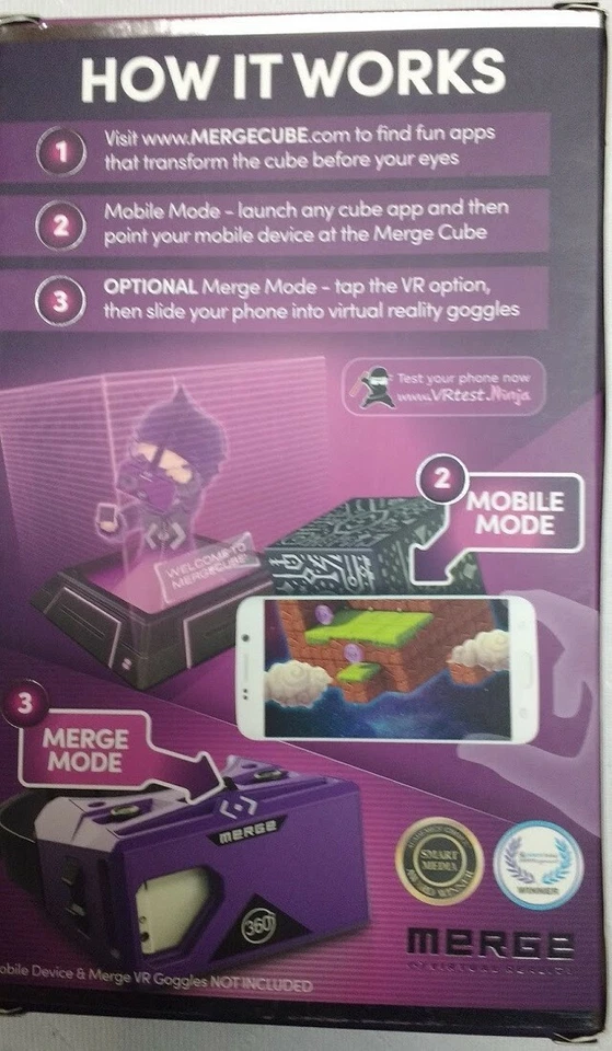 MERGE CUBE AR VR (Augmented Reality / Virtual Reality) Interactive Hologram - Image 2 of 3