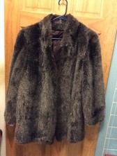 Faux Fur Woman’s Short Winter Coat Jacket Size 8 Made In USA