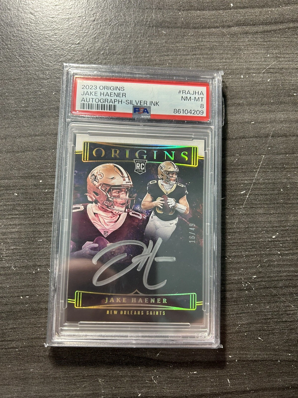 Jake Haener Panini Origins Origins Autographs #RAJHA Silver Ink