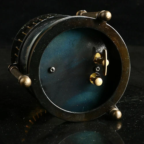 Exquisito reloj mecánico de latón - forma de jaula de pájaros dos pájaros Aroud Moving - Imagen 7 de 7