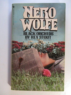 Nero Wolfe Black Orchids, Rex Stout, 1st Bantam Paperback, 1982