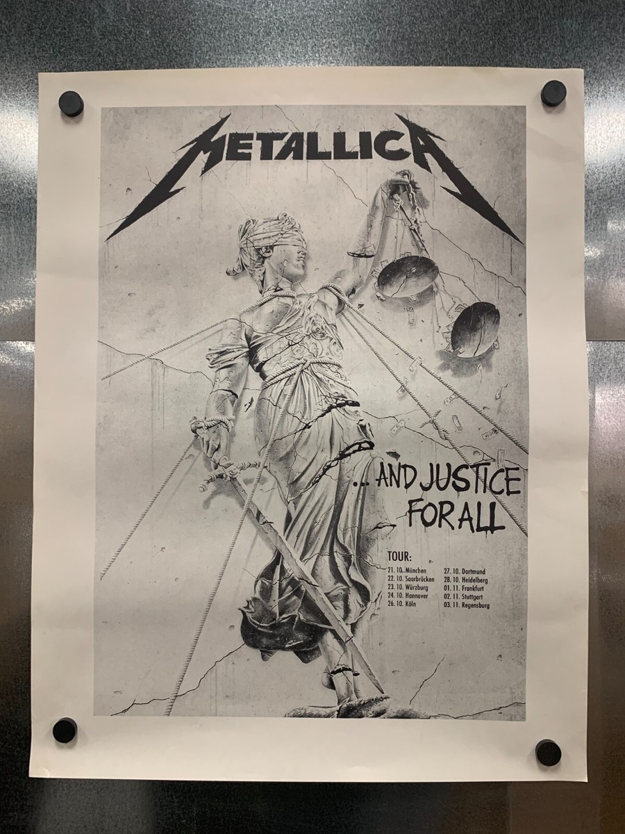 Metallica And Justice For All tour poster | eBay