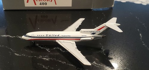 Aurora400 United Airlines B 727-022 1:400 AM009 1970s Stars & Bars Colors N7075U