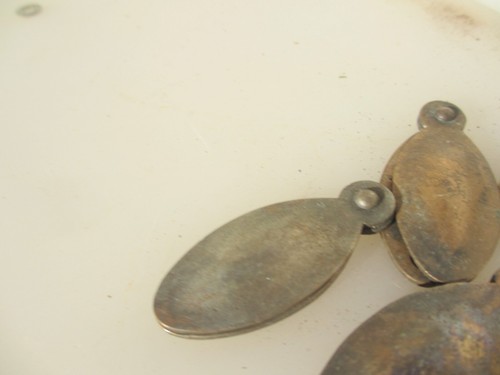 Antique Brass Keyhole Cover Escutcheon Plate Old Oval Door Vintage Bronze £8each - Picture 4 of 7