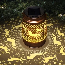 Horse Solar Lanterns Outdoor Garden Decor Mother's Day Gift Horse Metal Horse...