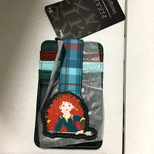 Cartera portatarjetas Loungefly Disney's Brave a cuadros nueva con etiquetas