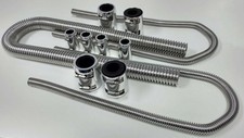 48 Chrome Stainless Flexible Radiator Heater Hose Kit