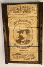 LARGE 18X11 inch Jack Daniels Portrait wooden wall hanging
