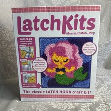 New LatchKits Mermaid mini-rug latch hook craft kit for kids