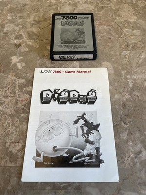 Dig Dug Atari 7800 ProSystem 1987 Video Game Cartridge Only Namco Ltd.