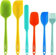 6PCS Silicone Spatulas, MONGSEW Food Grade Heat Resistant Rubber Spatula Set, Ki