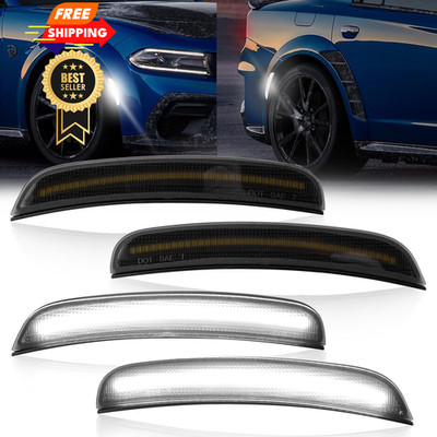YEHERIT White LED Side Marker Lights Compatible with Dodge Charger 