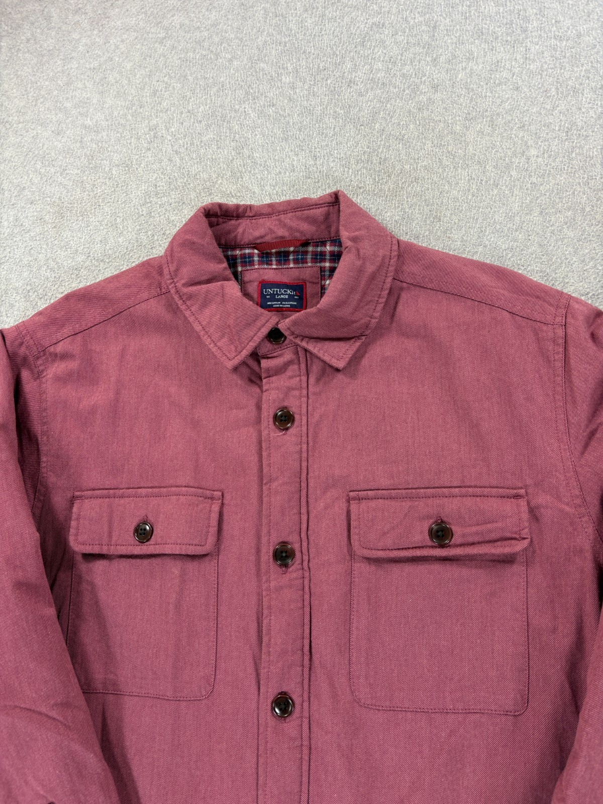 Untuckit Quilted Heavy Classic Solid Jacket Shirt… - image 2