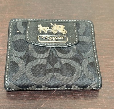 Coach Mini Bifold Signature Wallet Black