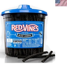 Black Licorice Candy Black Licorice Soft Chewy Candy Twists 3.5 Lb Jar