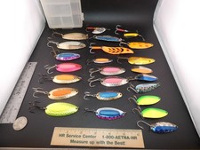 24 Asstd. Salmon Trout Walleye Trolling Casting Spoons Downrigger Fishing Lures