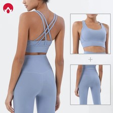 Women 2 Piece Yoga Set High Waist Booty Lift Gym Workout Fitness Outfit