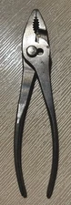 VTG. UTICA 511-8, 8in. Slip Joint Pliers, Textured Grip, Wire Cutter Notch, USA