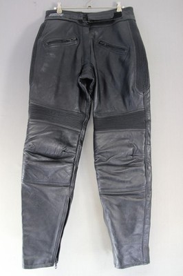 SPORTEX APOLLO SCHWARZE LEDER BIKER HOSE: GRÖSSE 12 TAILLE 30 IN/INNENBEIN 29 IN