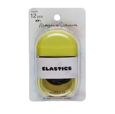 Scunci Morgan Simianer xo Elastics Hair Bands & Yellow Case 12 pcs
