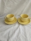 2 Sets Of Fiestaware Yellow Cups And Saucers (4 Pieces)