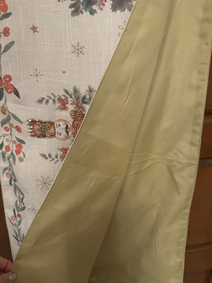Nicole Miller Nutcracker Table Runner Embroidered Beaded Christmas 16x 90" New - Image 4 of 4