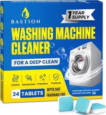 Washing Machine Cleaner Tablets 24 Pack - HE Front/Top Loader Descaler  Deodori