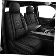 for Dodge Ram 1500 2500 3500 Seat Covers 2002-2025 2026 2 PCS Front 120 Black