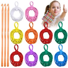 192 Pieces Multicolor Loom Potholder Cotton Loops 7 Inches Elastic Weaving Cr...